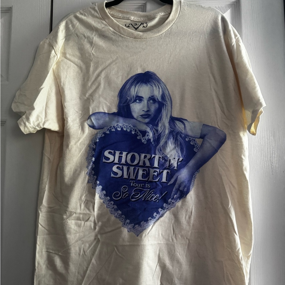 Short & Sweet Tour Graphic Tee - Cream
